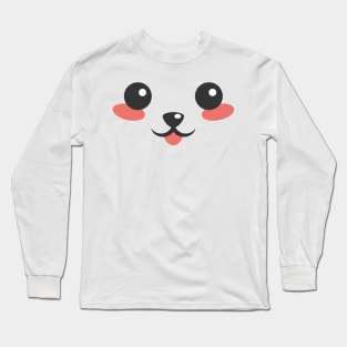 CUTE KAWAII FACE ANIME KAOMOJI EMOTICON CARTOON Long Sleeve T-Shirt